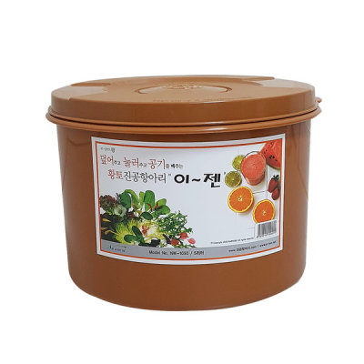 이젠 황토 진공항아리 누름독 김치통 매실통 원형3l