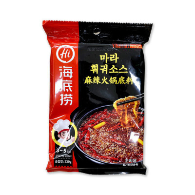 하이디라오 훠궈스프 홍탕 220g 중국당면 마라탕 소스