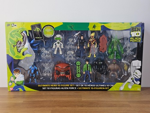 Ben 10 Ultimate Hero 10 Figure Set RARE NIB alien force CN cartoon network