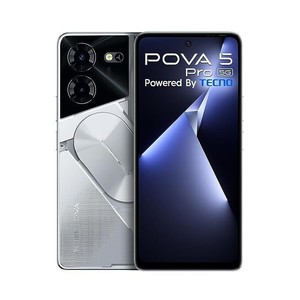 Tecno POVA 5 Pro 5G-Factory Unlocked Dual SIM-128GB Storage 8GB RAM-NFC-SILVER