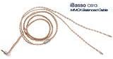 iBasso CB13 MMCX Monocrystal Silver & Copper Braided Balanced Cable for IT03 in Ear Monitor (IEM) Headphones