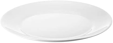 IKEA OFTAST Dinner Plates with 25 cm Diameter Tempered Glass Set of 6 White