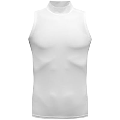Mens Mock Turtleneck Tank Tops Sports Fitness Quick-Drying Sleeveless Workout Shirt Slim-Fit Vest