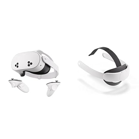 Meta Quest 3S 128GB Mixed Reality Headset with Elite Strap Bundle - All-in-One VR System with Premium Comfort Strap