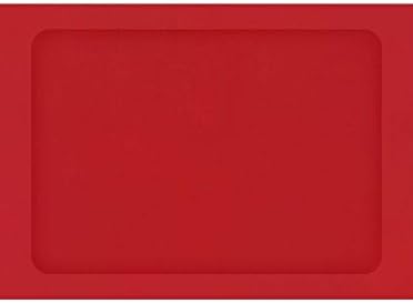 LUXPaper A7 Full Face Window Envelopes | Peel & Press | 5 1/4" x 7 1/4" | Ruby Red | 80lb. Text | 250 Qty