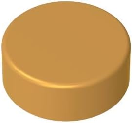 BrickBuddy Gobricks GDS-612 35381 98138 Tile Round 1x1, Pearl Gold, 50 pcs