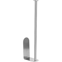 Under Cabinet Paper Towel Holder, Stainless Steel Self-Adhesive or Drilling Freestanding Wall Mount Paper Towel Holder,Matte Black Toilet Paper Holder for Fridge Kitchen Home Bathroom Countertop