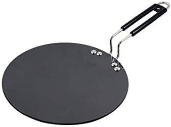 Sahishnu Online & Marketing Hard Anodized Aluminium Tawa,Hard Anodized Cookware,Hard Anodized Concave Tawa,Naan Roti Chapati Tawa,Diameter-275mm,Thickness-4mm,Size-11