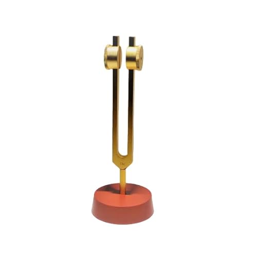Crabby OM Tuning Fork 136.1 Hz Sound Gold Heart Chakra Energy Healing Meditation | Pouch & Rubber Activator