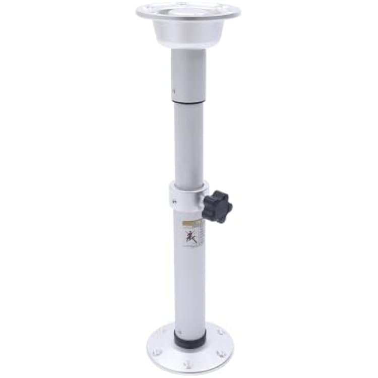 Table Pedestal Stand, Adjustable Table Pedestal Stand Leg and Base, 19.68 28.26 Inch Aluminum Alloy Detachable Table Base for RV Yacht Sailboat Motorhome Marine Boat Caravan Silver