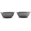 Barebones Enamel Bowl Set - Dish Set of 2 Bowls - Enamelware Set for Camping and Everyday Use (Slate Gray)