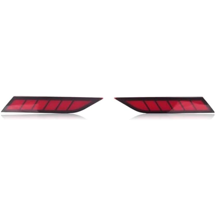 BAKUGO 2Pcs Car LED Rear Bumper Light Reflector Fog Lamp Brake Light Dynamic Turn Signal Light for Toyota Yaris Cross 2023 2024-Red