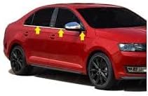 EBAL OTO AKSESUAR Krom Cam Çıtası 6 parça. 2012 Üzeri paslanmaz Çelik Skoda Rapid ile uyumlu
