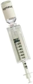 a one-piece syringe magnifier that magnifies syringe calibrations 2x (fits vial top opening .51 - 55 inch) and 1ml, 1/2ml and 1/3ml syringes with fixed-tip needles. Item#IZ6000