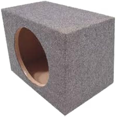 American Sound Connection Car Audio Single 15 Sealed Subwoofer Rear Angle Sub Box Enclosure 34 MDF Wood