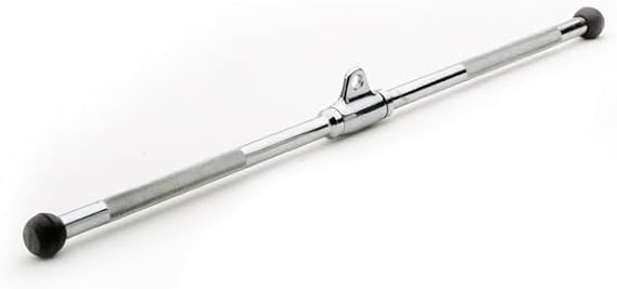 Ivanko RSPB-34 Revolving Straight Pull Down Bar 34 Wide Grip Cable Attachment for LAT Pulldown, Tricep Pushdown & Cable Rows Forged Steel Swivel, Chrome, Commercial Grade