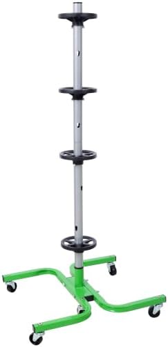 Rolling Wheel Storage and Tire Rack Tree Dolly | Heavy Duty Tires Shelving & Rolling Tire Stand Organizer for Garage and Workshops Uses Six 2in Swivel Caster Wheels 275 lbs Weight Capacity