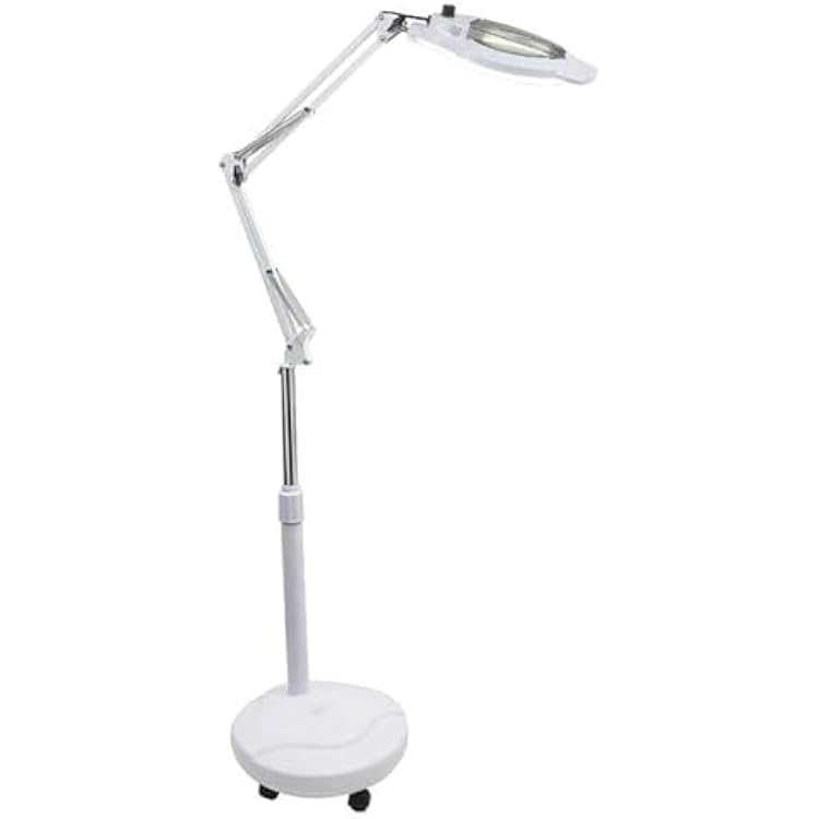Dental LED Oral Exam Light, Dental Oral Light Lamp, Shadowless Workstation Lamp with 120 LED Beads, Infinitely Adjustable Light, Retractable and Foldable for Dental Clinics, Beauty Salons