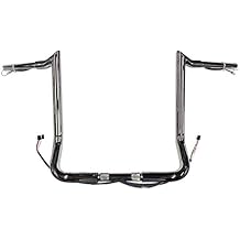 Dominator Industries 1 1/4" PRE-WIRED 14" Meathook Bar Ape Hangers Handlebars Compatible With 2014-2020 Harley-Davidson Bagger Electra & Street Glide Special Ultra Limited & Low (Chrome)