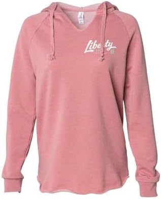 Liberty Safe Woman Dusty Rose V-Neck Hooded Pullover