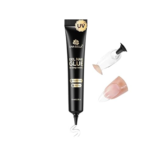 UNA GELLA Gel Nail Glue No UV Light 15ml Super Strong Nail Glue for Press On Nails & Clear Acrylic Nails Tips Air-dry Strong-hold Formula