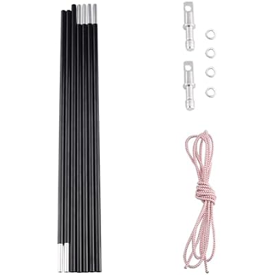 Aluminum Tent Poles Replacement, Fits Both Female and Male Ends, Lightweight Tent Pole Repair Kit, 7001 Aluminum Alloy T6 Heated