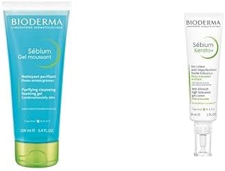 Bioderma Sebium Purifying Cleansing köpüren Gel 100 ml + Sebium Kerato+ Sivilce ve Akne Lekesi Karşıtı AHA, BHA ve Salisilik Asit İçeren, Cildi Kurutmadan Nemlendiren Bakım Kremi 30 Ml