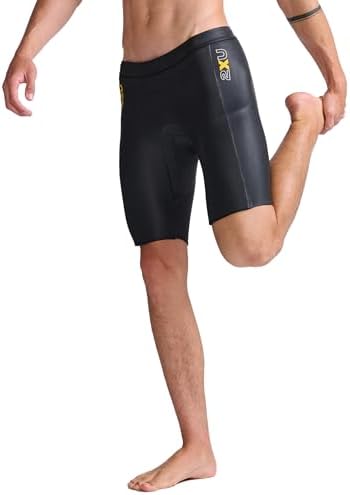2XU Propel Buoyancy Shorts, Neoprene Swim Training Shorts for Triathlon, SCS Coating, Drawstring Waist