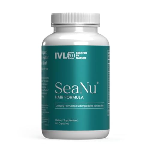 IVL - SeaNu Hair Vitamins Supplements - Hair Strength, Strand Thickness, Hair Growth - with Biotin, Vitamin B3, Zinc, Saw Palmetto Berry Extract, Green Lipped Mussel - Vitamin Hair Growth 1 Pack
