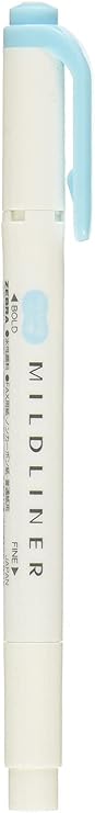 Zebra High Lighter Mildliner, Mild Blue (WKT7-MBL)