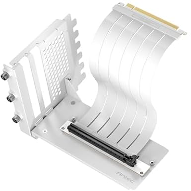 Antec PCIe 5.0 Yükseltici Kablo ve Dikey Braket, RTX50 Beyaz, 200mm, PCIe 5.0 Dikey GPU Montaj Kiti