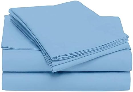 Sleeper Sofa Bed Sheet, 100% Cotton 400 TC (Queen, Sky Blue)