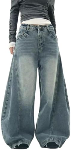 Barrel Baggy Jeans for Women Men Wide Leg Low Rise Jeans Loose Oversized Boyfriend Pants Aesthetic Clothes