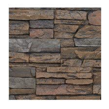 Faux Stone Wall Panel Sample - Deep Stacked Stone Wall Siding - Alpine Sedona Color (19" W X 12" H X 1 1/2" D)