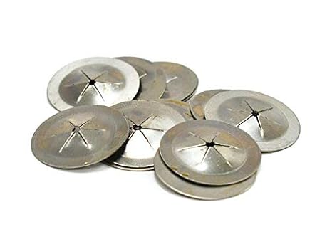 Self-Locking Insulation Washers, 12 Gauge, 1-1/2 Inch, Galvanized Steel