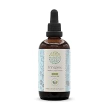 HerbEra Inhaleix B120 Alcohol-Free Extract Tincture, Elecampane Root, Horehound Herb, Marshmallow Root, Pleurisy Root, Ginger Root, Licorice Root, Cordyceps Mushroom. Healthy Lungs Formula 4 Fl Oz