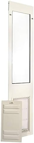 Endura Flap Thermo Panel Pet Door for Sliding Glass Doors | Heavy-Duty Aluminum Frame with Secure Locking Cover | Energy Efficient & Easy Install | White, XL Flap, 77"-80.5" Slider Height