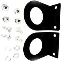 Replacement Round Trailer Marker Light L Mounting Bracket for 2" Round Marker Lights Powder Coated Steel Truck Boat RV Trailer (2pack)
