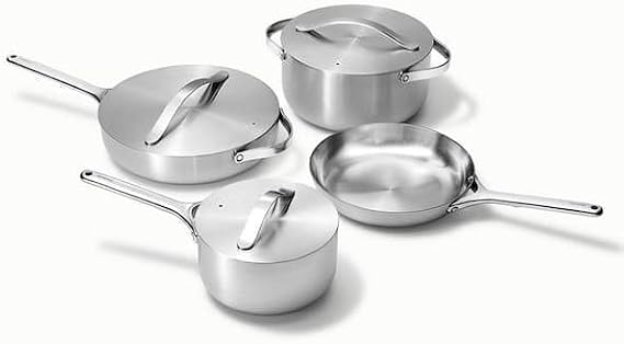For 6-Piece Stainless Steel Cookware Set