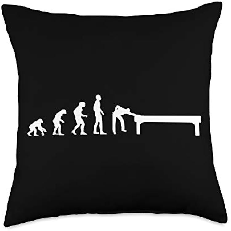 Billiard Evolution Billiard Pool Player Throw Pillow