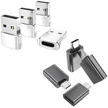 Elebase USB to USB C Adapter 4 Pack USB OTG Converter 4 Pack Car Charger Converter for New iPhone 16 Pro Max Plus 15 14 13,Apple Watch 10,iWatch 8,Airpods,iPad 9 Air 5 Mini 6 7,Samsung Galaxy S24