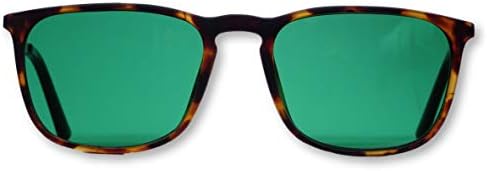 MigraLens Titan Migraine Relief Glasses | Outdoors and Digital Screens | Men | Green Lenses | Tortoiseshell Brown
