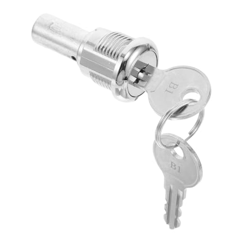 KICHOUSE 1Set Gumball Vending Machine Soda Machine Lock and Key Set Safe VendingMachine Candy Bucket Tubular Lock Replacement for Globe Square Round Big Capsule Triple