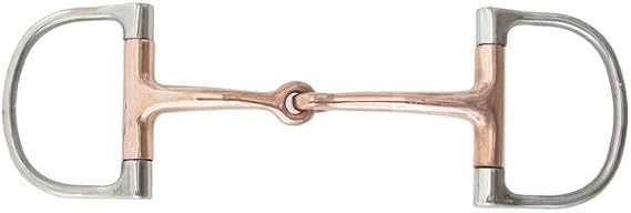 AJ Tack Copper Mouth Dee Ring Bit, 5 in, 2x2.5 in Dees