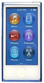 MPlayer Compatible iPod Nano 16GB Blue 7th Generation (Latest) Packaged in Plain White Box