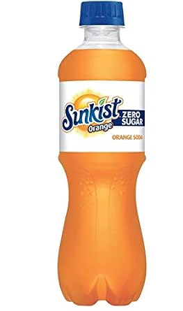 Sunkist Orange Zero (Diet) Soda 20 oz Bottles (Pack of 12, Total of 240 FL OZ)