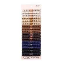 30PCS Hair Ties & Ponytail Holders for Thick Hair, 8mm Wide Gentle Elastics, 3X Stronger with All-Day Comfort, Hair Accessories for Women & Men