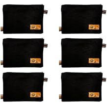 BULL TOOLS Tool Pouch 100% Cotton Canvas 16 oz Tool Organizer Bag, Wrench Holder Pouch, Multi-Purpose Wrench Organizer Bag, Heavy Duty Plastic Zipper - Pack of 6 - (Tools are not Included)