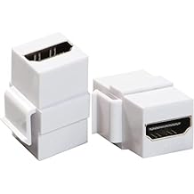 HDMI Keystone Jack 4K 2 Pack, HDMI Keystone Coupler Modular Inserts Female to Female Connector for Keystone Wall Plate, Patch Panel