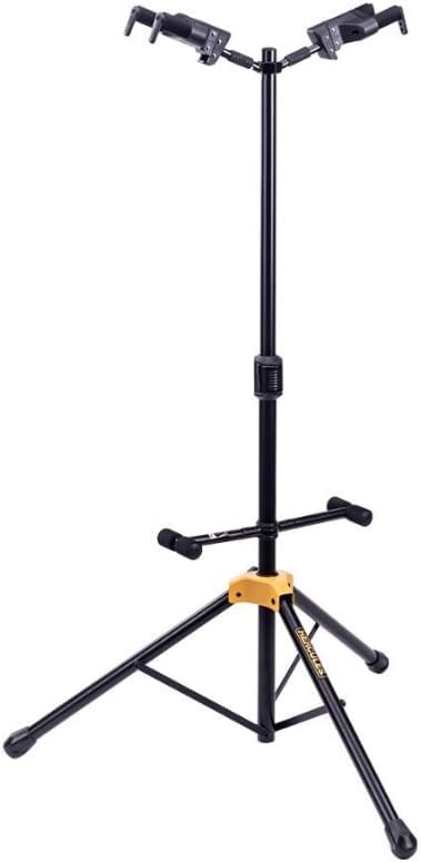 Hercules Stands GS422B PLUS Dual Guitar Stand with Auto Grip System and Foldable Yoke